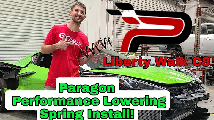 C8 Corvette Paragon Performance Lowering spring install // Liberty Walk WIDE BODY 2020 C8!