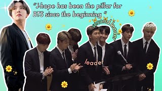 How BTS relies on Hoseok as the second leader/pillar of BTS  | part 1:moral support, taking care