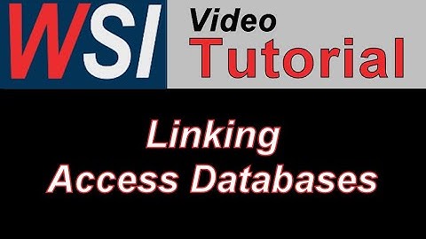 Linking Access Databases (new version)