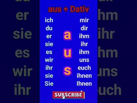 A1 - A2, Übungen, deutsche Grammatik, Prüfung, #exam #deutsch Präpositionen aus Dativ mir, dir, ihm,