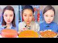 Orange and Yellow Fish Roe Tasting With Crunchy Topping ASMR