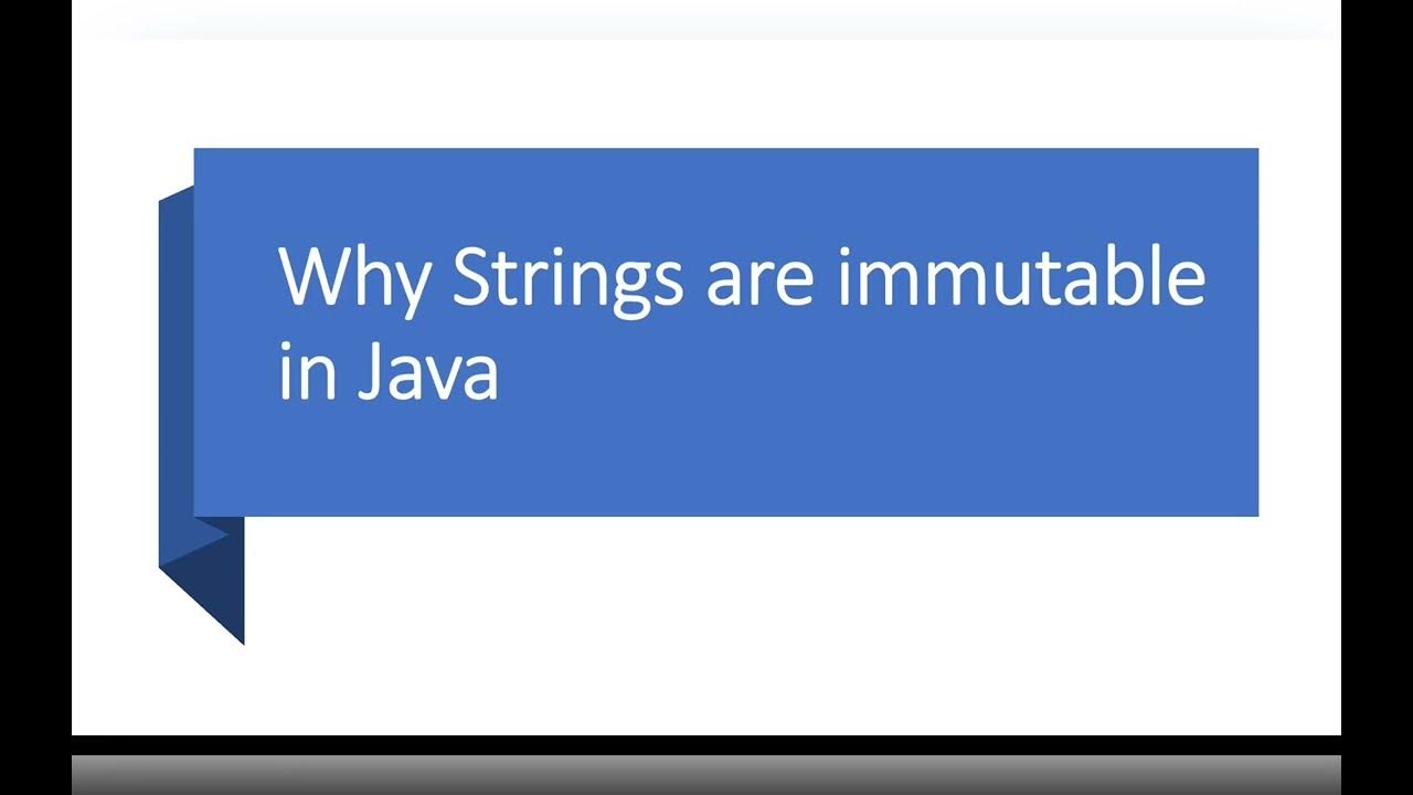 Why String are immutable in Java & Advantages - YouTube