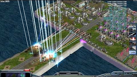 USA Laser General [ShockWave Mod] 1 v 5 Hard GLA Toxin General | Command & Conquer Generals