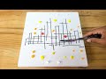 Easy Abstract Painting for beginners / Abstract Cityscape Painting / Demo in Acrylics / Relaxing /