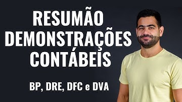 Demonstrações Contábeis: BP, DRE, DFC e DVA - um resumão dos conceitos 11 minutos