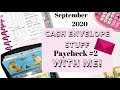 LETS DO THIS! | SEPTEMBER 2020 CASH STUFFING OF MY PAYCHECK #2 | PAYING DOWN DEBT | SINKING FUNDS