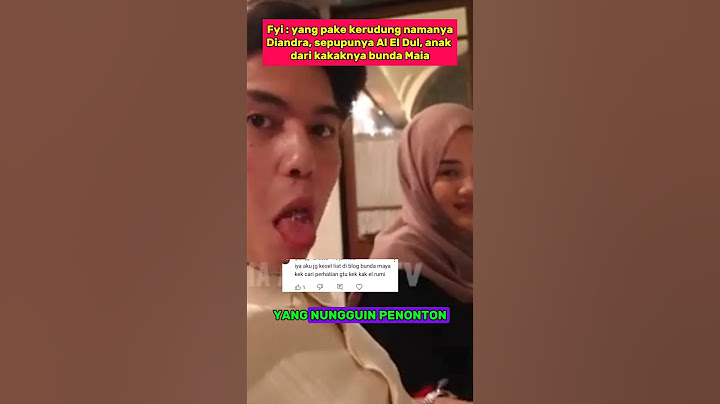 Diandra bukan Saingan Syifa Hadju ya, itu sepupu El Rumi dan memang dekat sama Al El Dul dari kecil