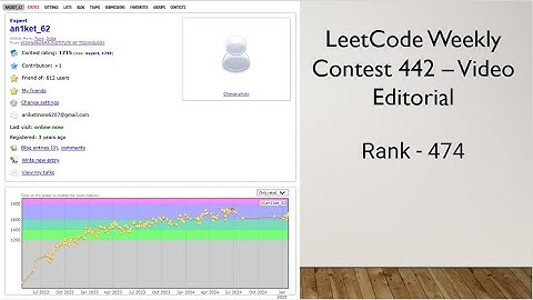 Leetcode Weekly contest 442- Video Editorial | Global Rank - 474