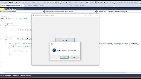 C# Respond to MessageBox Button