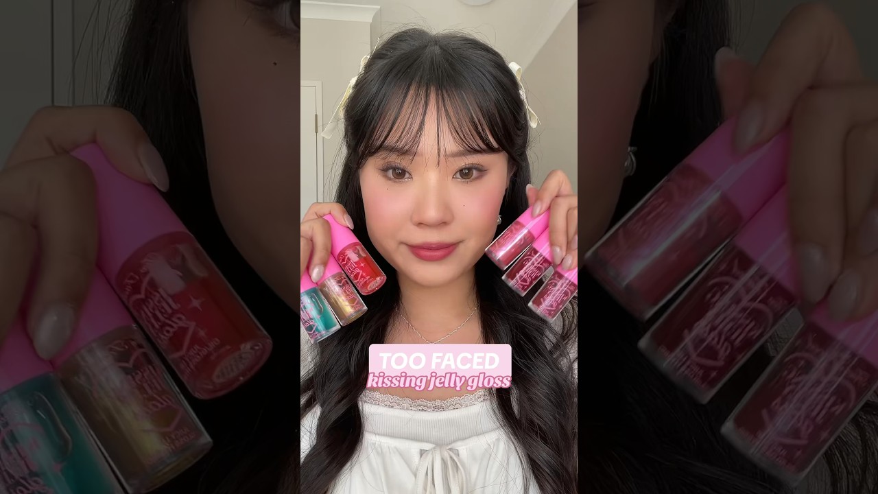 TOO FACED KISSING JELLY GLOSS 💖 свотчи для губ + обзор