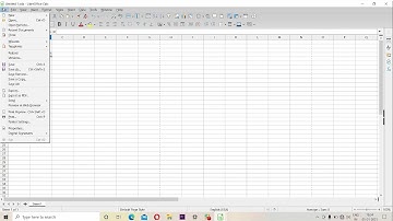 LibreOffice Calc Spreadsheet tutorial file menu part 1 in hindi