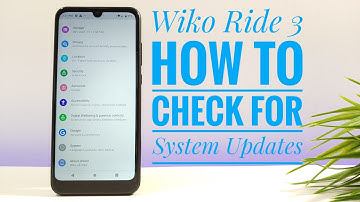 Wiko Ride 3 - How to check for system/software updates.