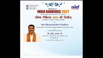 Release of India Rankings 2022 of Higher Educational Institutions