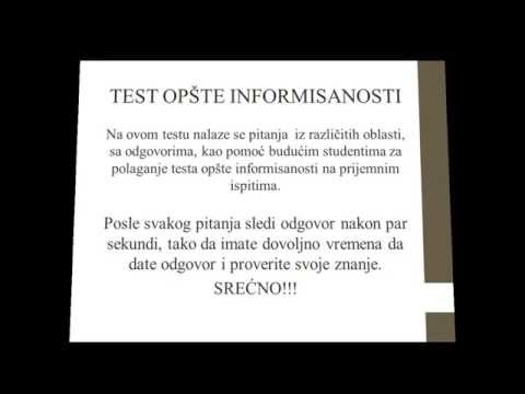 TEST OPSTE INFORMISANOSTI #1