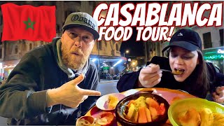 INSANE FOOD TOUR in CASABLANCA! 🇲🇦 The BEST MOROCCAN STREET FOOD To Try in Casablanca, Morocco 2024