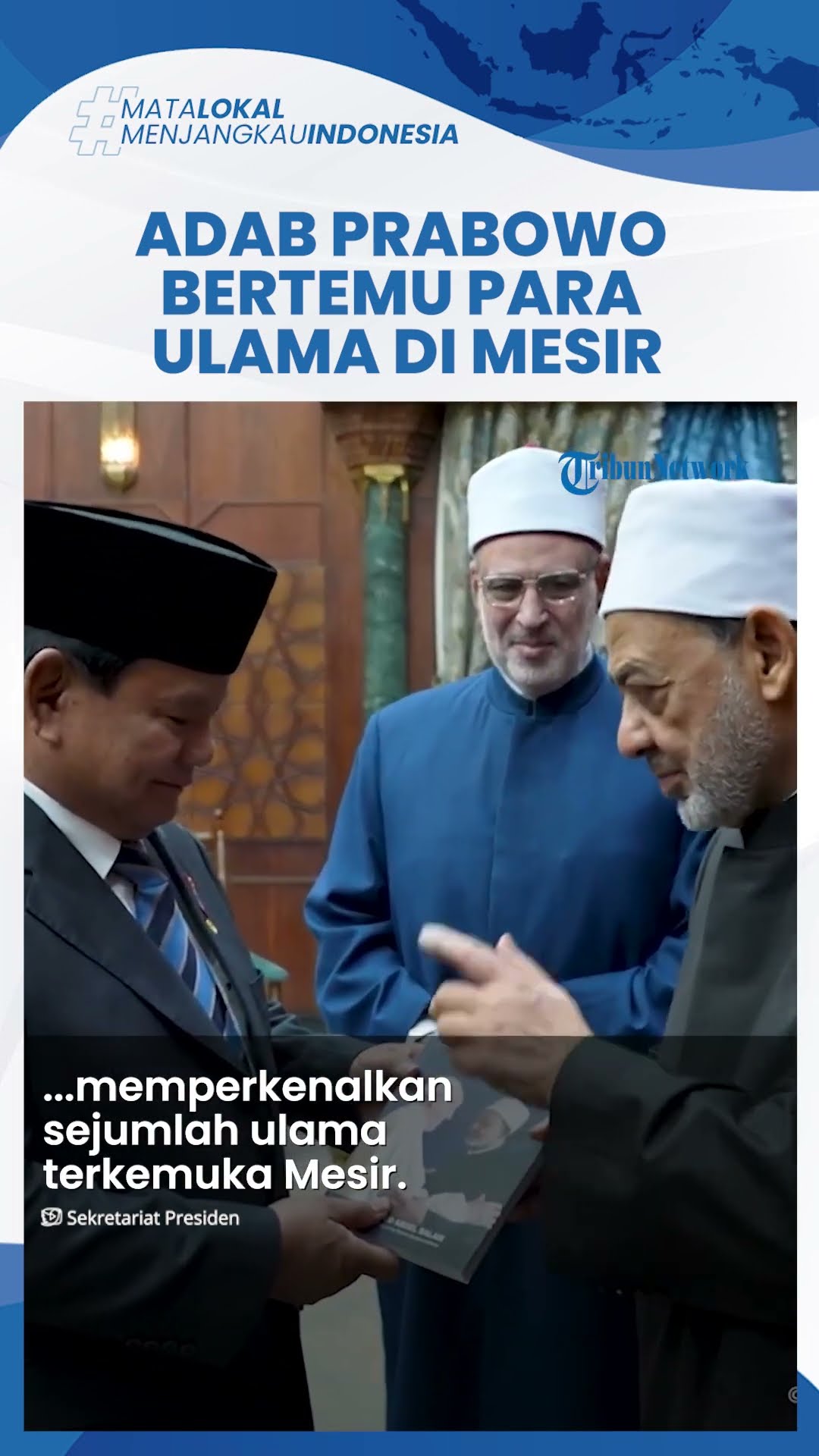 Bertemu dengan Grand Syekh Al Azhar dan Ulama Mesir, Presiden Prabowo Dihadiahi Buku \u0026 Cinderamata