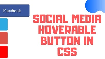 Beautiful Sidebar Social Media Hoverable Button in HTML CSS