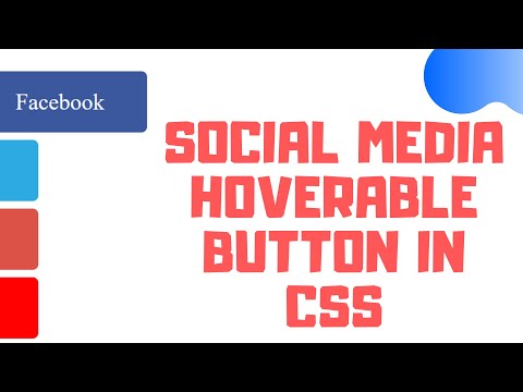 Beautiful Sidebar Social Media Hoverable Button in HTML CSS