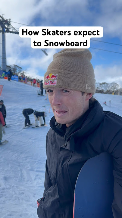 Snowboarding is easy, you’re pretty much landing on a pillow 😂 #aus #bogan #skating #snowboarding