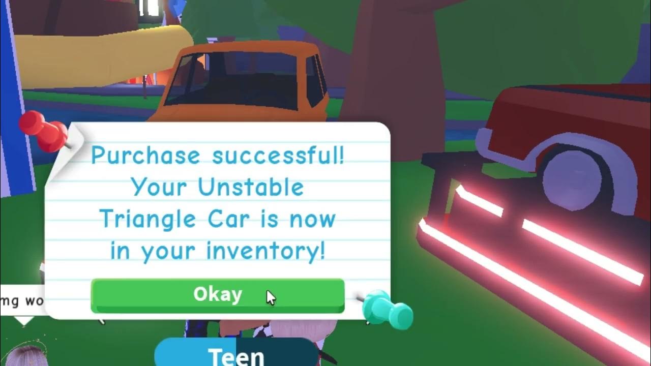 Unstable Triangle Car in Adopt me YouTube