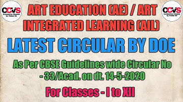 #Latest DOE Circular Reg. Art Integrated Project || CBSE Guidelines || Classes- I to XII || 2020-21#
