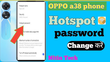 Oppo a38 me Hotspot Password change kare | How to change hotspot password in oppo a38