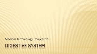 Medical Terminology Chapter 11 ppt video 1