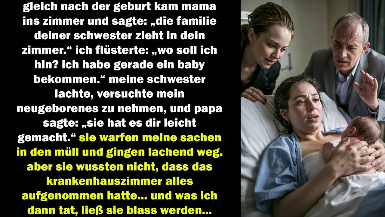 sie warfen mich nach der geburt raus – aber das zimmer nahm alles auf, was sie taten...