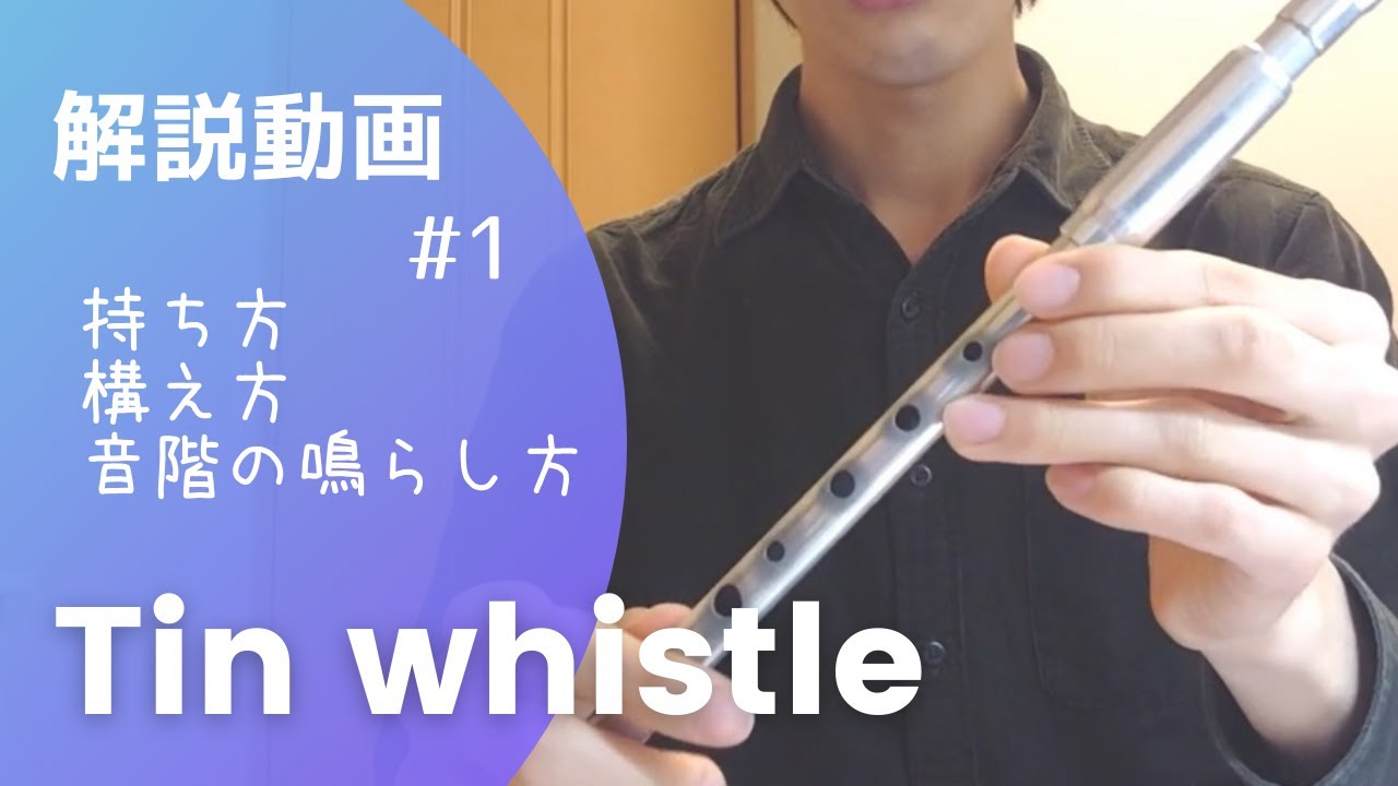 ティンホイッスル解説動画 1 持ち方・構え方・音階の鳴らし方 入門者向け