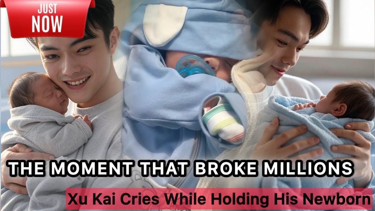 TEARS OF JOY: XU KAI CRIES WHILE HOLDING HIS NEWBORN BABY GIRL WITH TAN SONGYUN