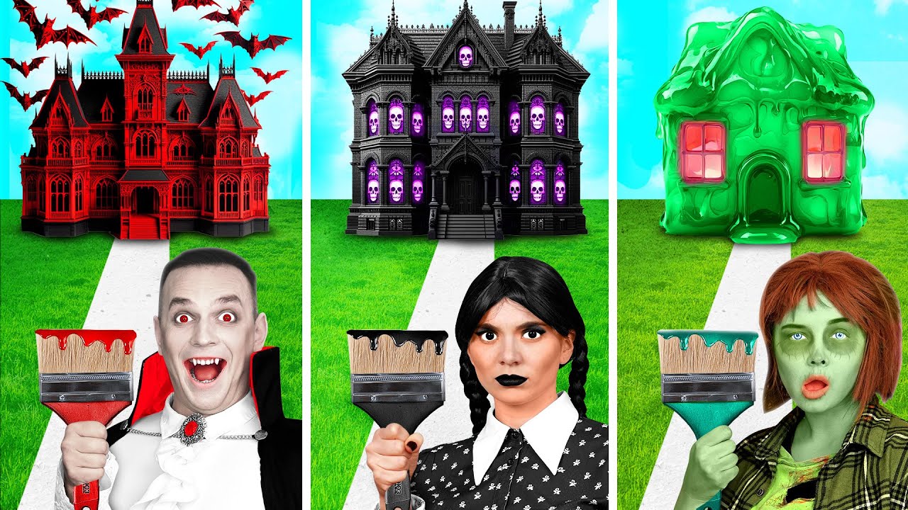 원 컬러 하우스 도전 | 재미있는 상황 그리고 실패하다 Fun Fun Challenge