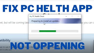 Fix Windows PC Health Check App Not Opening Stuck on “preparing to install an update” screenshot 4
