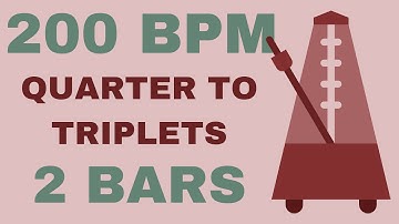 Metronome Click Track - 2 Bars Quarter to Triplet Notes 200 bpm - Smartronome