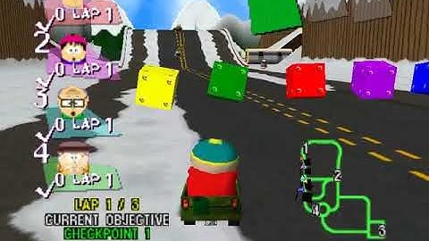 N64 Game Sample Video - South Park Rally USA