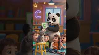A is for apple.learn ABC with panda.pre school ABC