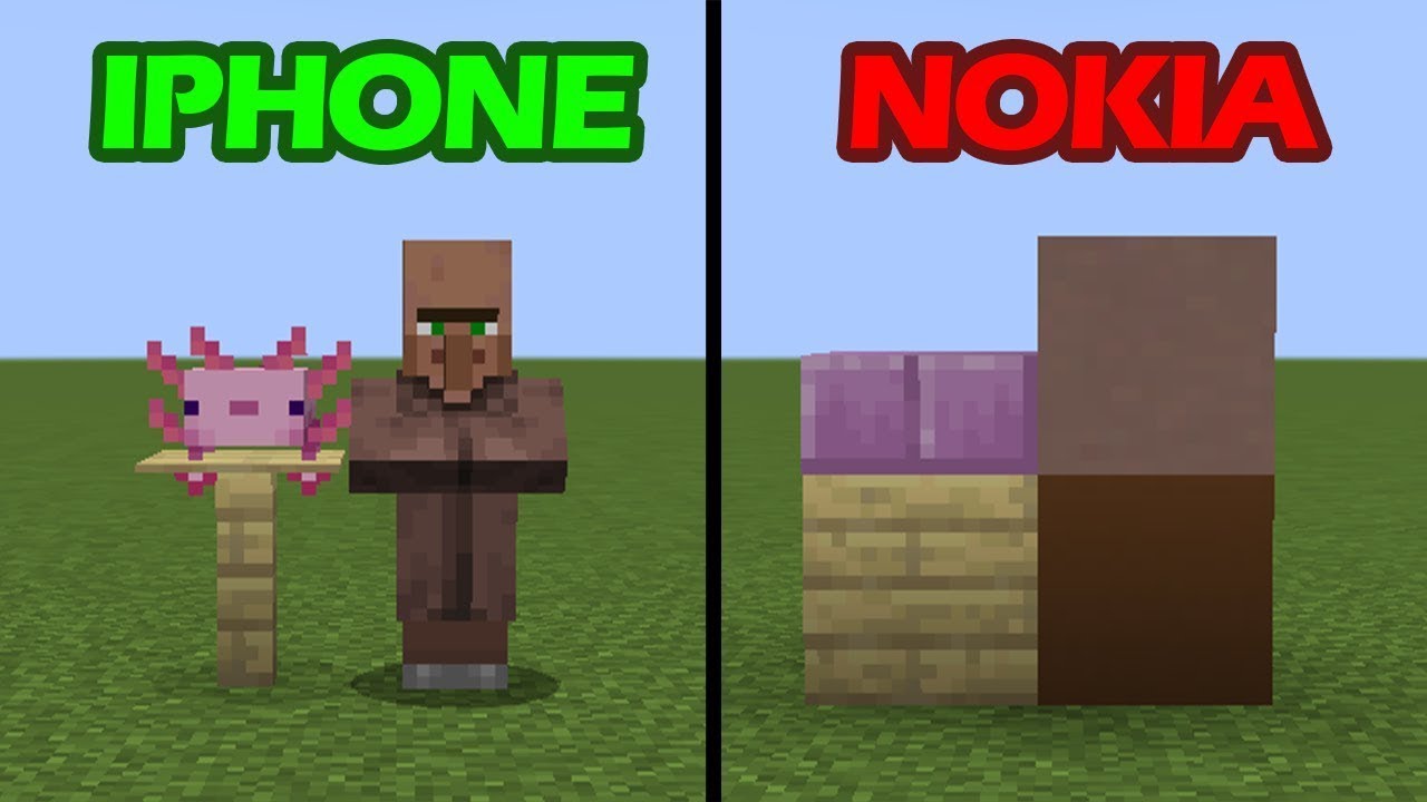 Teléfonos Representados en Minecraft