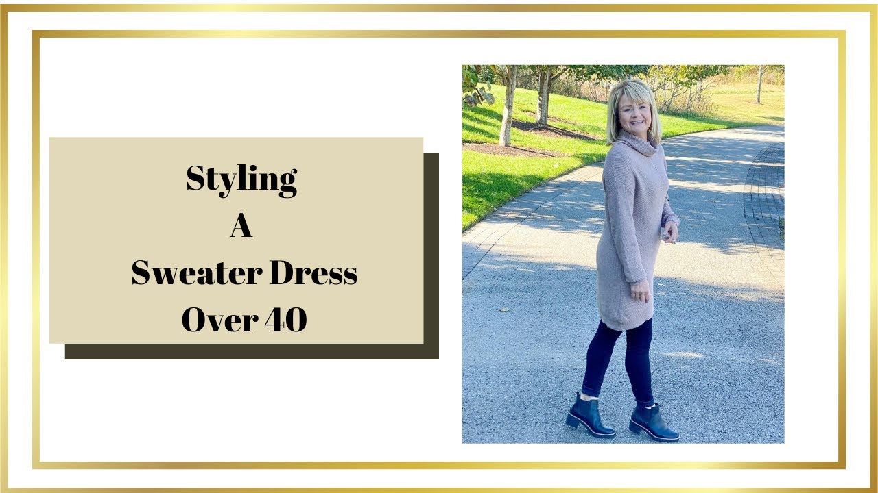 Styling A Sweater Dress Over 40
