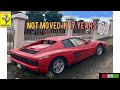 Abandoned Ferrari Testarossa Sat for 17 Years at the Side of a Road.