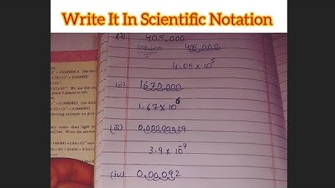 Write it in scientific notation - Class 9th Basics - Exercise 3.1