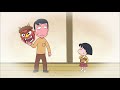 Chibi Maruko Chan Eng "Dad, act as evil seriously."