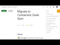 Migrate to Containers Qwik Start GSP682