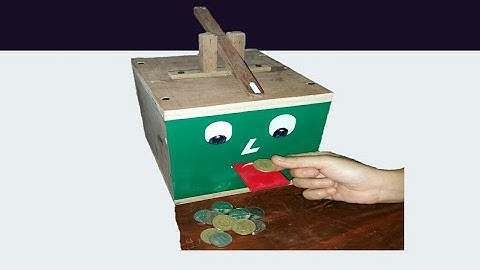 How to Make Box Eating Coin - Saving Coin Bank diy using Marine Plywood 3/4 and 1/4