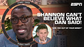 Shannon Sharpe tells Dan Orlovsky he is 'OUT OF HIS MIND' for praising Zach Wilson 🍿 | First Take