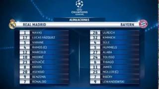 ★⚽️Alineaciones del Real Madrid vs Bayern Múnich⚽️★