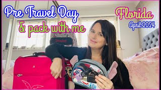 Florida | Walt Disney World Pre Travel Day and HAND LUGGAGE ONLY Pack with me | April 2024