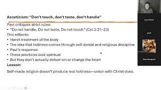 An Overview of Colossians: Chapters -1-2