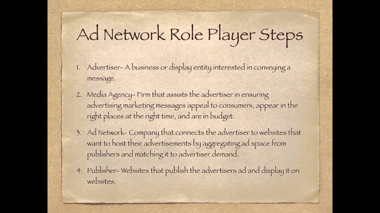 Display Advertising Key Roles Display Advertising Roles =) - YouTube