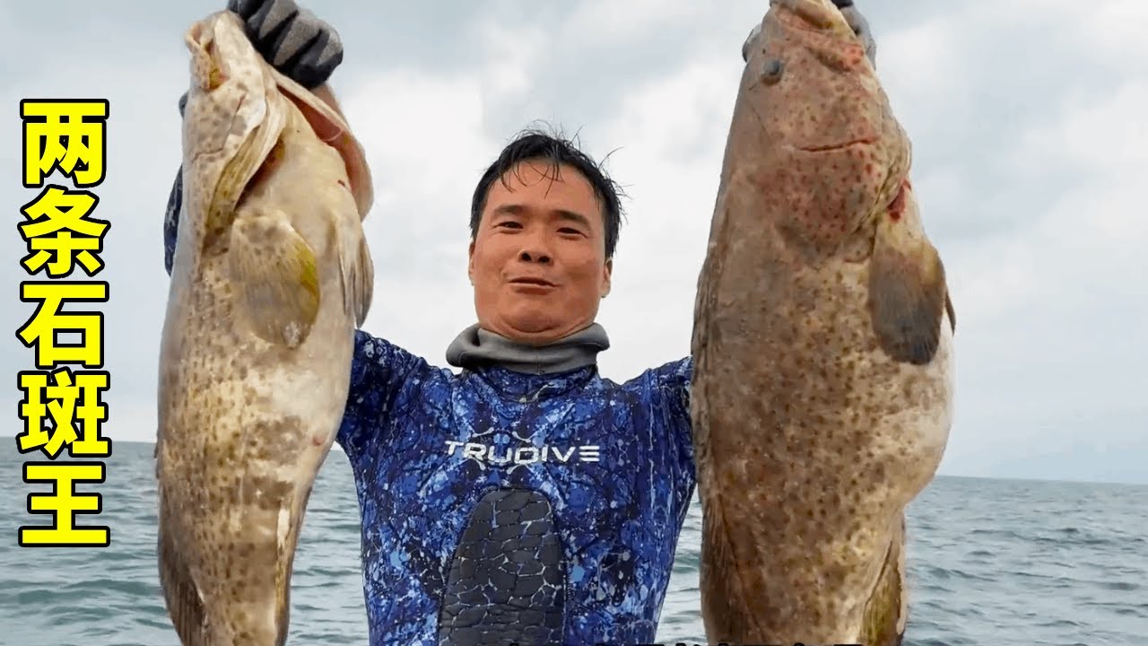 挑戰石斑王！阿鋒兄弟潛入深海堡壘，搏鬥刷新紀錄，巨獸出水瞬間驚呆！ 【探海漁人】