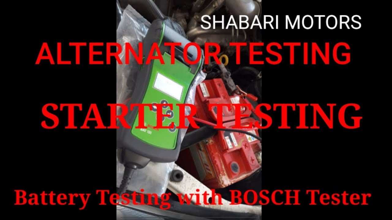 car battery tester, alternator tester, starter tester by bosch battery