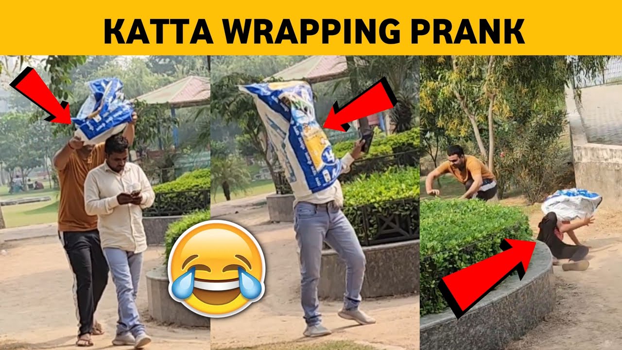 Katta Rapping Roll Hilarious Katta Wrapping Prank Goes Wrong😱! | Aman Bhardwaj pranks ...